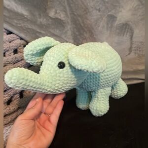 Mint Green Stuffed Elephant Toy